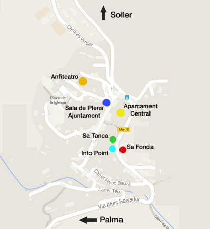 Map Posidonia Festival Mallorca 2015 in Deià